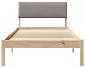 vidaXL Σκελετός Κρεβατιού Καφέ και ταμπά 90 x 200 cm Μασίφ ξύλο πεύκου