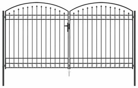 vidaXL Πύλη Φράχτη Άλλο Γκρι 400 x 200 cm Ατσάλι