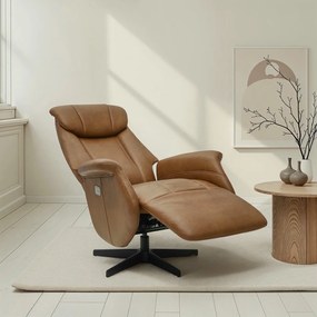 Bonanza Electric Recliner Brown Full Leather