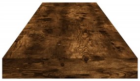 Ράφια Τοίχου 4 τεμ. Καπνιστή Δρυς 100x10x1,5 εκ. Επεξεργ. Ξύλο 838285