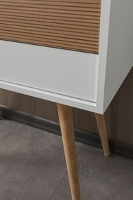 Συρταριέρα Λευκό / Καρυδί RUGRON 80x36x50
