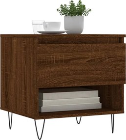 vidaXL Τραπεζάκια Σαλονιού 2 τεμ. Καφέ Δρυς 50x46x50 εκ. Επεξ. Ξύλο