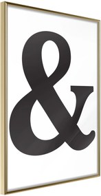 Αφίσα - Ampersand (Black) - 30x45 - Χρυσό - Χωρίς πασπαρτού