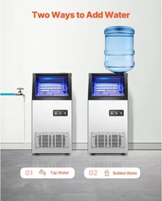 VEVOR Commercial Ice Maker Freestanding Cabinet Machine 80lbs/24H 36 Ice Cubes