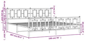 ΠΛΑΙΣΙΟ ΚΡΕΒΑΤΙΟΥ ΜΕ ΚΕΦΑΛΑΡΙ&amp;ΠΟΔΑΡΙΚΟ ΛΕΥΚΟ 193X203ΕΚ. ΜΕΤΑΛΛΟ 374314