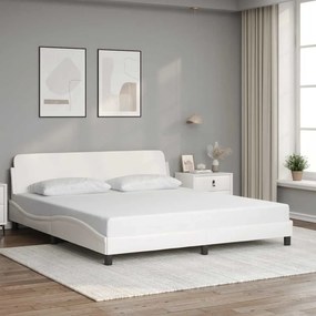 vidaXL Πλαίσιο Κρεβατιού Dover Λευκό 180x200 εκ. Συνθετικό Δέρμα