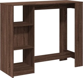 vidaXL Τραπέζι Κονσόλα με Ράφι Καφέ Δρυς 124x46x103,5εκ. Επεξεργ. Ξύλο