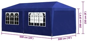 vidaXL Τέντα Εκδηλώσεων Μπλε 3 x 6 μ.