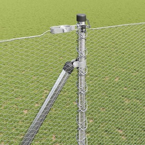 vidaXL Εξαγωνική Φράχτη με Στύλο 25 x 1,6 μ Γαλβανισμένος Χάλυβας