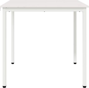 vidaXL Τραπεζαρία Λευκό 80 x 80 x 75 cm Στερεά ξυλεία πεύκου