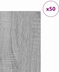 vidaXL Διακοσμητικά Πάνελ 50 τεμ. Γκρι Sonoma 40 x 60 x 0,27 εκ