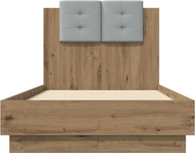 vidaXL Κρεβάτι με Κεφαλάρι Artisian Δρυς Επεξεργασμένο Ξύλο