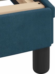 vidaXL Κρεβάτι με Στρώμα Dover Μπλε 200x200 εκ. Βελούδινο