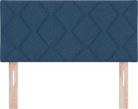 vidaXL LED κεφαλάρι Μπλε 90 cm ύφασμα