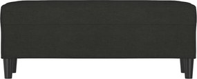 vidaXL Πάγκος Μαύρος 100x35x41 εκ. Υφασμάτινος