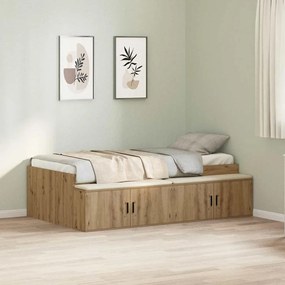 vidaXL Κρεβάτι με Αποθήκευση Artisan Oak 90x190 εκ.
