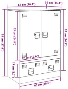 ΒΙΤΡΙΝΑ ΜΟΥΣΤΑΡΔΙ 67X39X95 ΕΚ. ΑΠΟ ΑΤΣΑΛΙ 841808