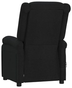 vidaXL Πολυθρόνα Μασάζ Ηλεκτρική Μαύρη Υφασμάτινη