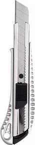 DELI μεταλλικό κοπίδι με ασφάλεια DL4255, 18mm, ασημί