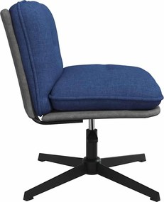 vidaXL Καρέκλα Γραφείου Περιστρεφόμενη Μπλε Υφασμάτινη
