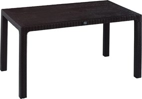 Τραπεζαρία Explore-Festive pakoworld σετ 5τεμ PP καφέ 150x90x73,5εκ