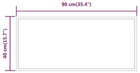 vidaXL Καθρέφτης Μπάνιου με LED 40x90 εκ.