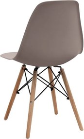 Σετ τραπεζαρία 5τμχ Darlen - Nova Megapap χρώμα λευκό - cappuccino 125x72x74εκ.