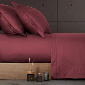 Παπλωματοθήκη Ριγέ Elements 22 (Σετ 3τμχ) Bordo Nef-Nef Queen Size 240x220cm 100% Cotton Satin
