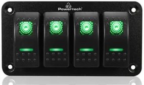 POWERTECH πάνελ σκαφών & οχημάτων PTL-019 με 4x διακόπτες, IP65