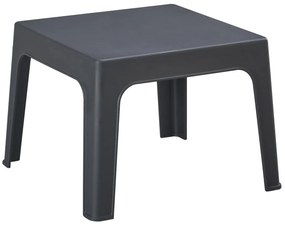Τραπεζάκι παραλίας SLEEK ΙΙ Τετράγωνο Πολυπροπυλένιο σε Γκρί σκούρο 49.5x49.5x40Υεκ. 49.5x49.5x40 εκ.
