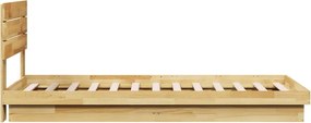 vidaXL Πλαίσιο κρεβατιού με κεφαλάρι χωρίς στρώμα 100x200 cm