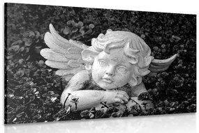 Εικόνα ενός ξαπλωμένου αγγέλου σε ασπρόμαυρο - 90x60
