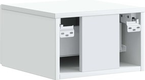 vidaXL Τοίχου Κρεμαστό Κομοδίνο Λευκό 34,5 x 33 x 20 εκ.