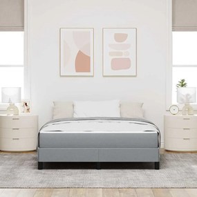 vidaXL Κρεβάτι με ελατήρια Άλλο Ανοιχτό γκρι 140 x 200 cm ύφασμα