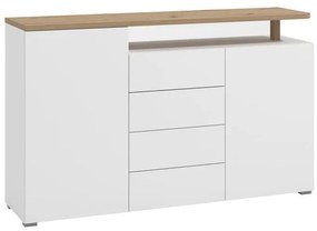 Μπουφές ATERNO 154 3K4F2V Λευκό - Artisan Oak 154x40x94εκ. 154x40x94 εκ.