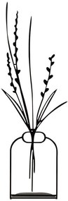 Διακοσμητικό Επιτραπέζιο Flowerpot 565TNL1162 19x44cm Black Aberto Design Metal