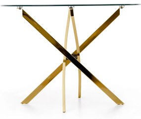 RAYMOND table, color: glass - transparent, legs - gold DIOMMI V-CH-RAYMOND-ST-ZŁOTY