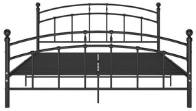 vidaXL Πλαίσιο Κρεβατιού Μαύρο 160 x 200 εκ. Μεταλλικό