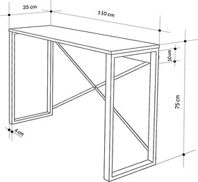 Κονσόλα Archie Megapap χρώμα sapphire oak 110x35x75εκ.