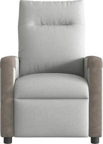 vidaXL καρέκλα ανάκλισης μασάζ Cloud Grey Fabric
