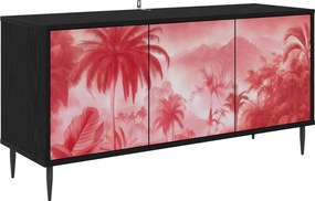 vidaXL Ντουλάπι TV AACHEN 102 x 33 x 51 εκ Μαύρη Δρυς