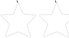 vidaXL Χριστουγεν. Φιγούρες Αστέρια 2 τεμ. 48 LED Θερμό Λευκό 56 εκ.