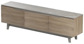 Έπιπλο τηλεόρασης Kasandra pakoworld μπεζ μαρμάρου-sonoma 180x35x48.5εκ
