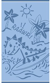 Παιδική Πετσέτα Θαλάσσης (70x120) Melinen Dinosaur Surfer Blue