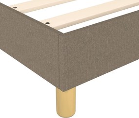vidaXL Κρεβάτι Boxspring με Στρώμα Taupe 120x200 εκ. Υφασμάτινο