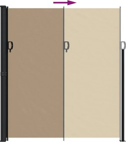 vidaXL Σκίαστρο Πλαϊνό Συρόμενο Taupe 220 x 500 εκ.