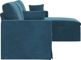 vidaXL Καναπές Μπλε 228 x 134 x 80 εκ Βελούδο