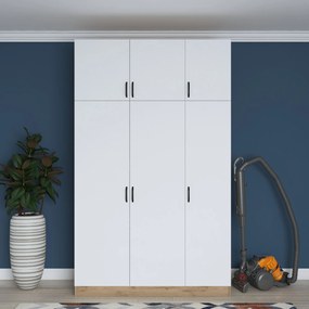 Ντουλάπα Καρυδί / Λευκό BRALO 145x55x239