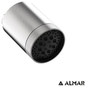 Almar Beam Multijet Κεφαλή επίτοιχη 3 ροών ανακλινόμενη Inox Finish