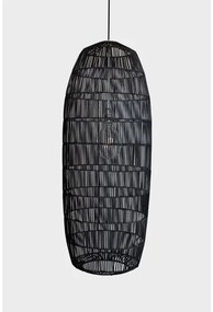 Κρεμαστό Φωτιστικό Οροφής 1xE27 Ρατάν Φ40cm Pickle AY Illuminate 420.100.10/P Μαύρο
